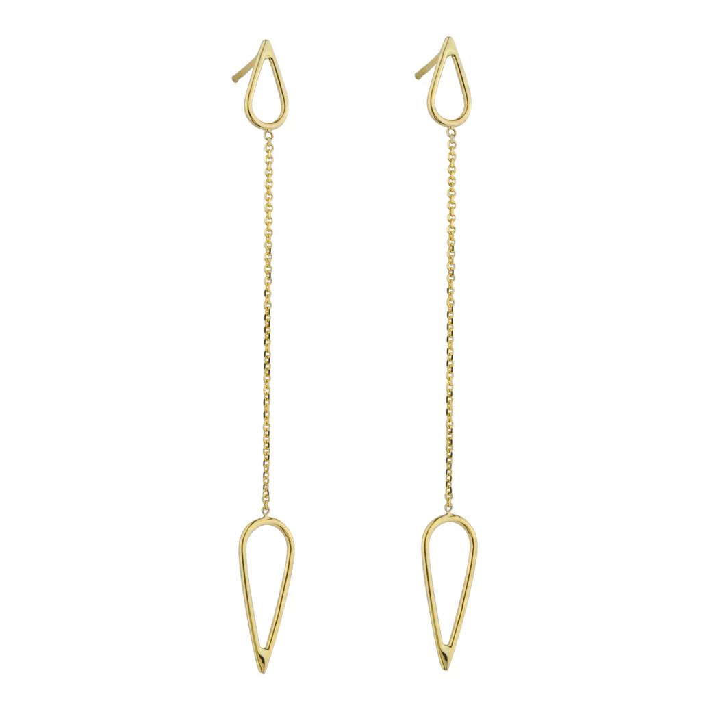 CHAINED TEARDROP EARRINGS