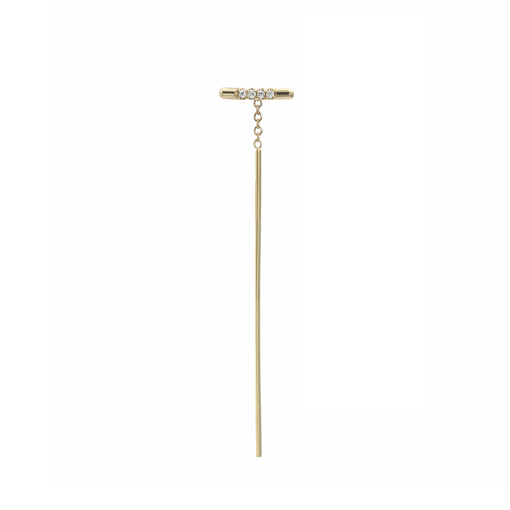 PAVÉ LINEA THREADER, WHITE DIAMOND