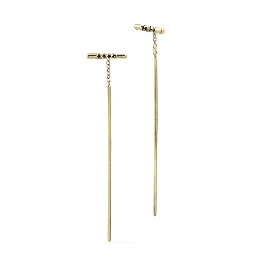 PAVÉ LINEA THREADER, BLACK DIAMOND