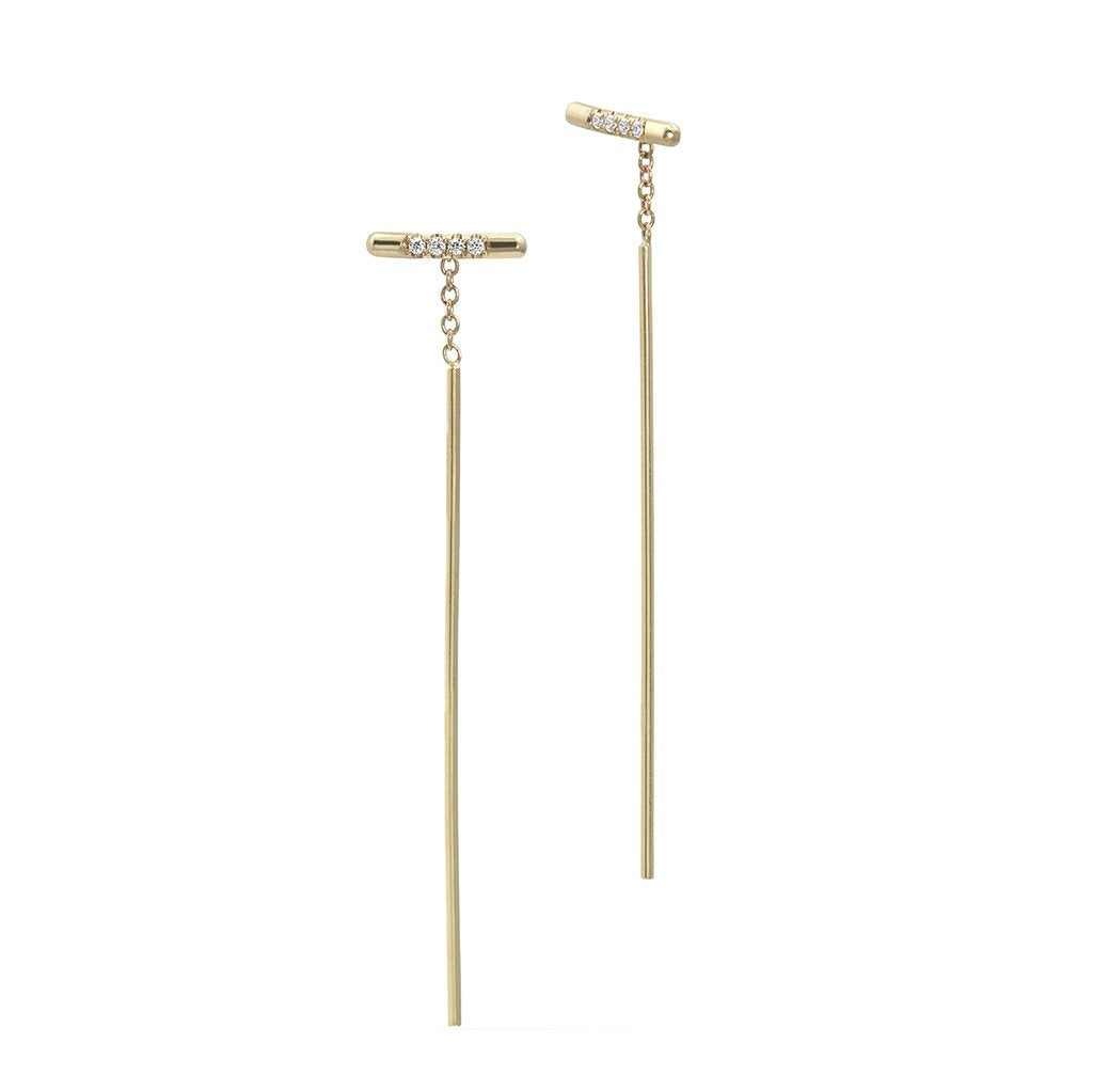 PAVÉ LINEA THREADER, WHITE DIAMOND