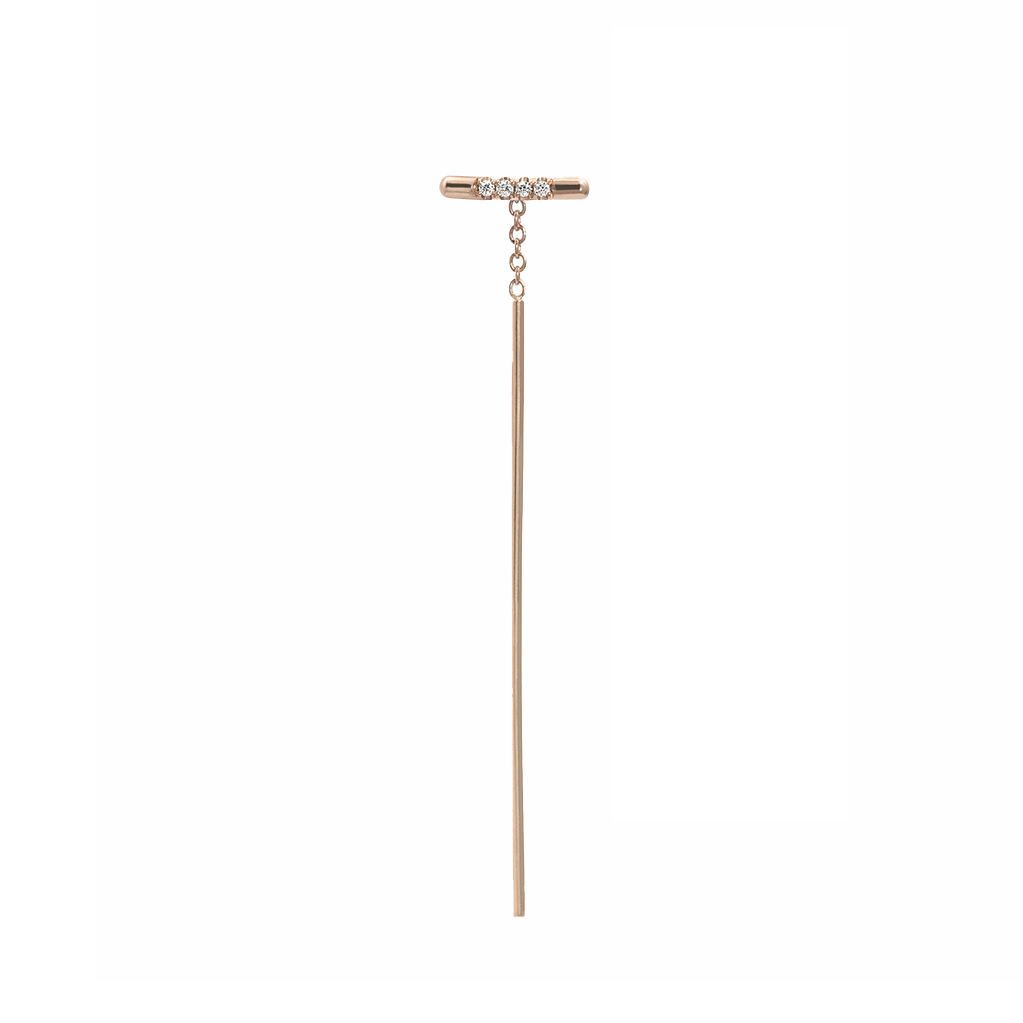 PAVÉ LINEA THREADER, WHITE DIAMOND