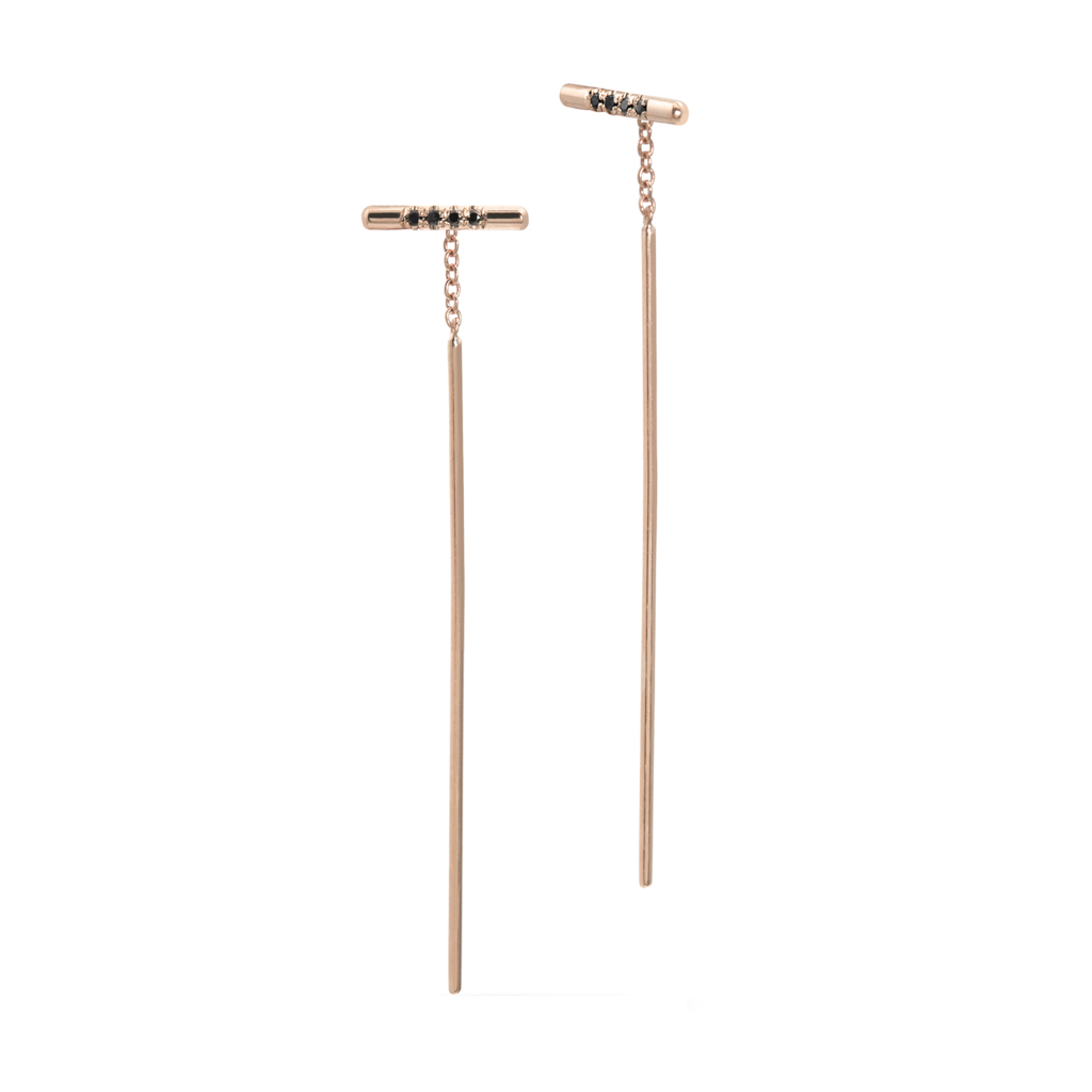 PAVÉ LINEA THREADER, BLACK DIAMOND