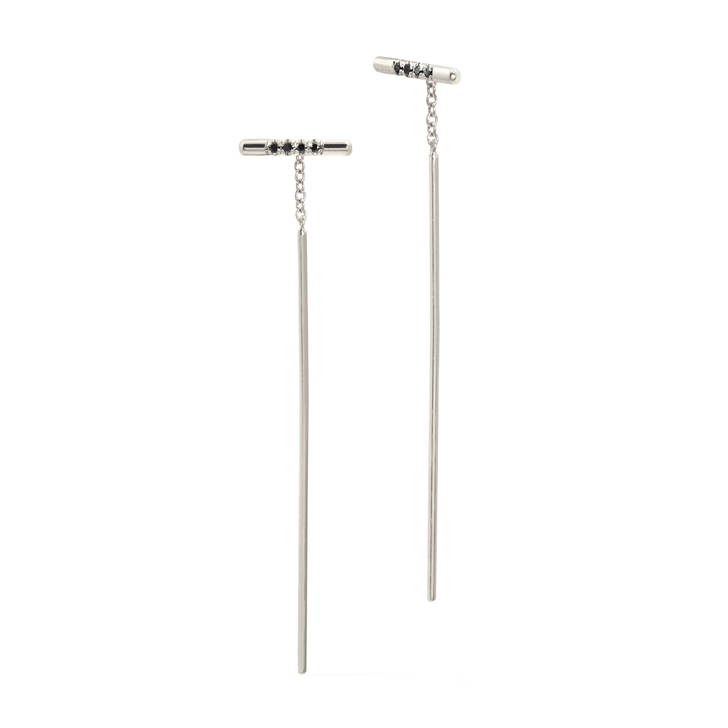 PAVÉ LINEA THREADER, BLACK DIAMOND