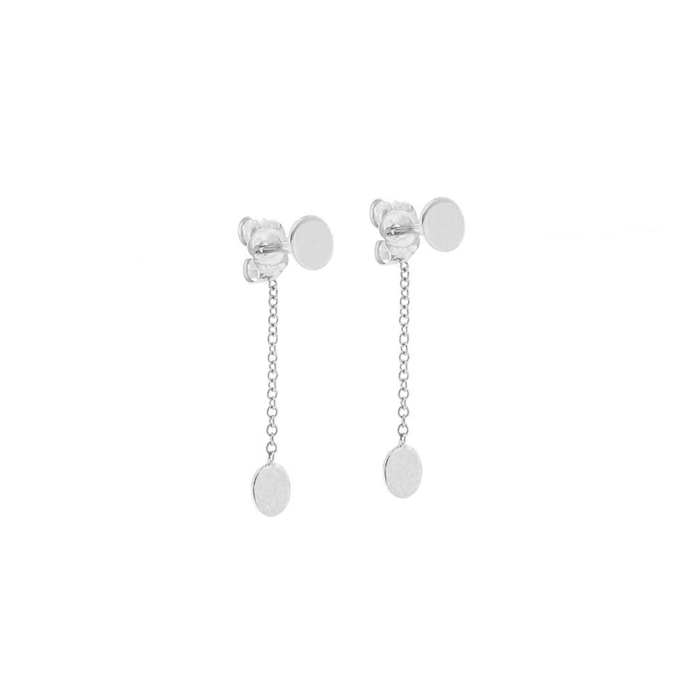 CHAINED DISC EARRINGS
