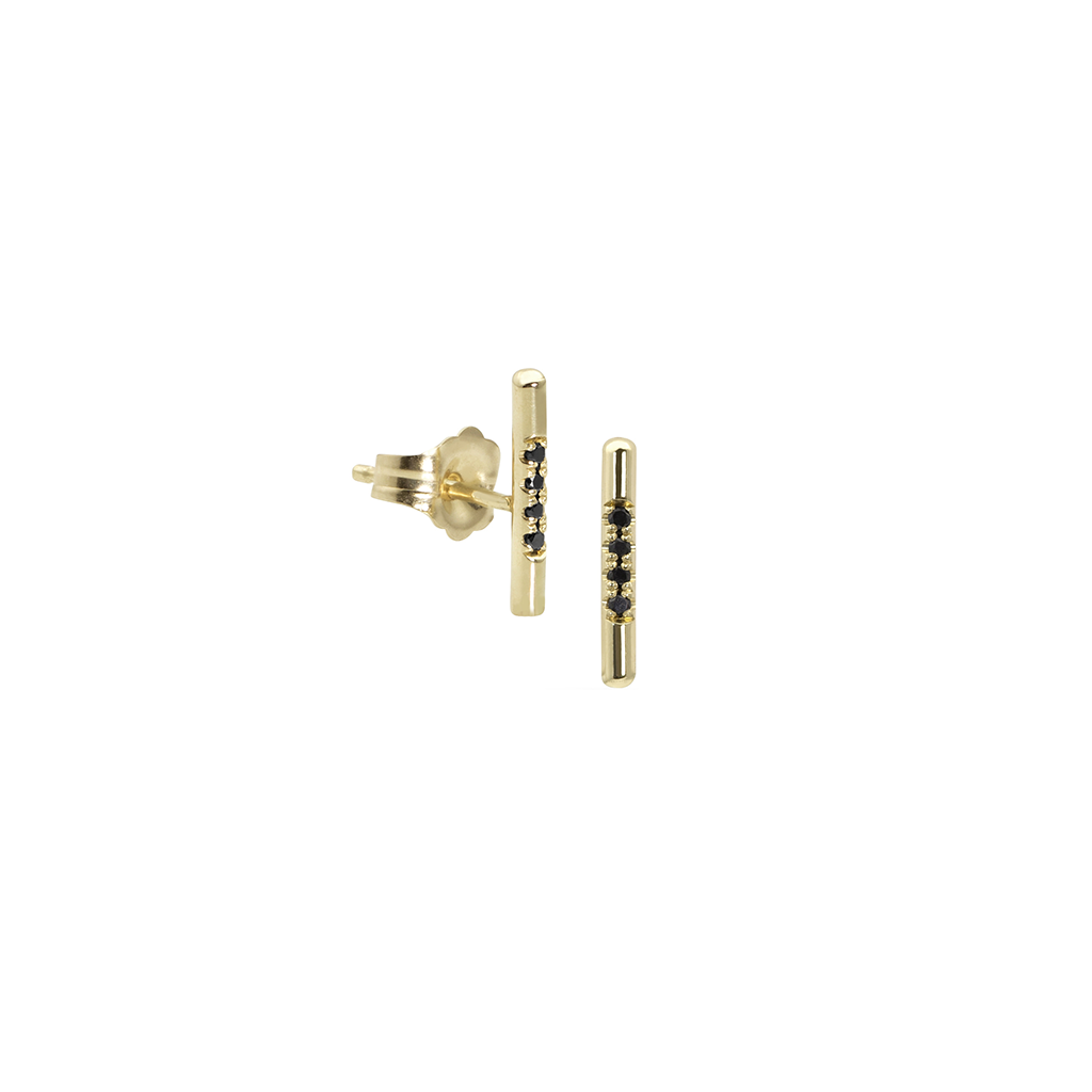 PAVÉ LINEA STUD, BLK DIAMOND