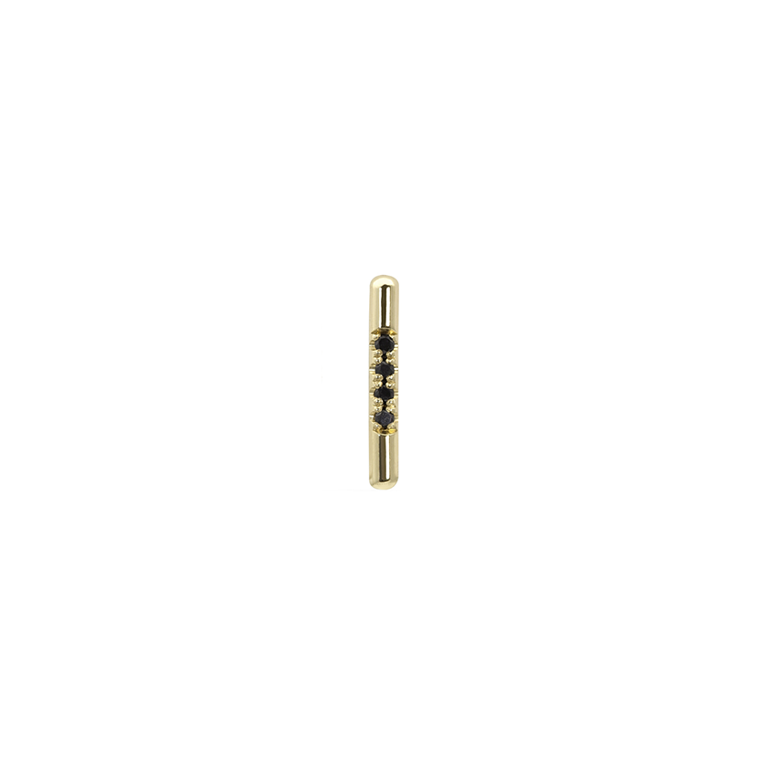 PAVÉ LINEA STUD, BLK DIAMOND