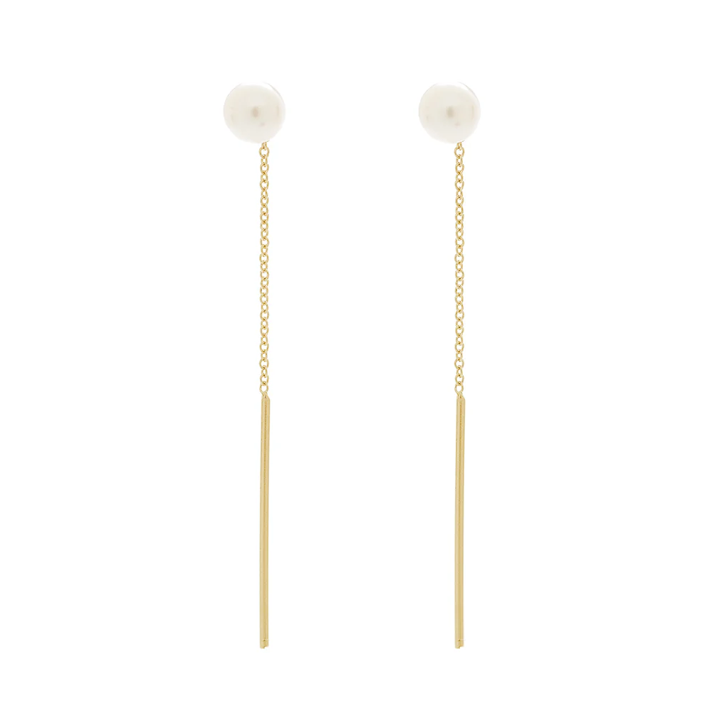 PEARL THREADER EARRINGS