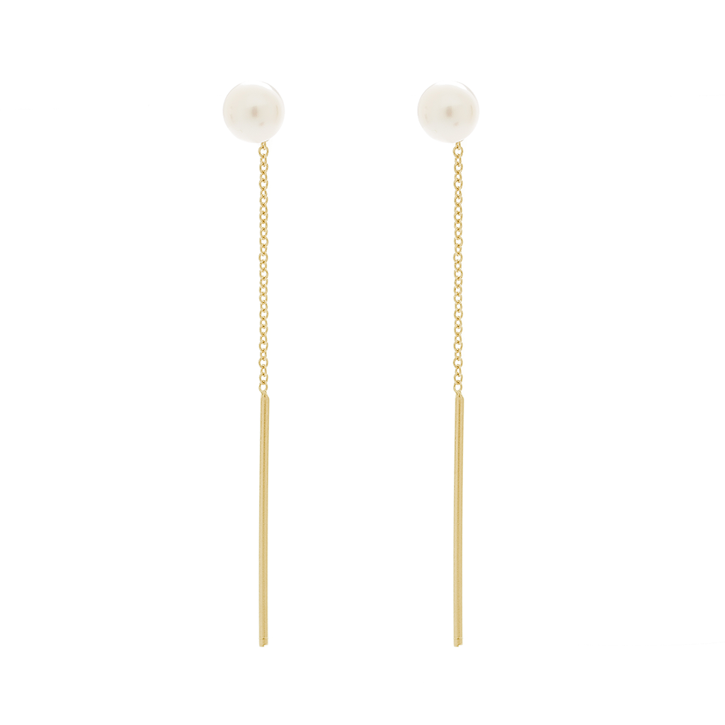 PEARL THREADER EARRINGS