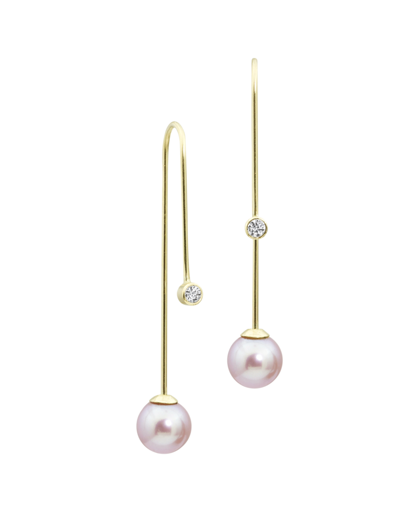 VERITTI PEARL HOOK EARRING