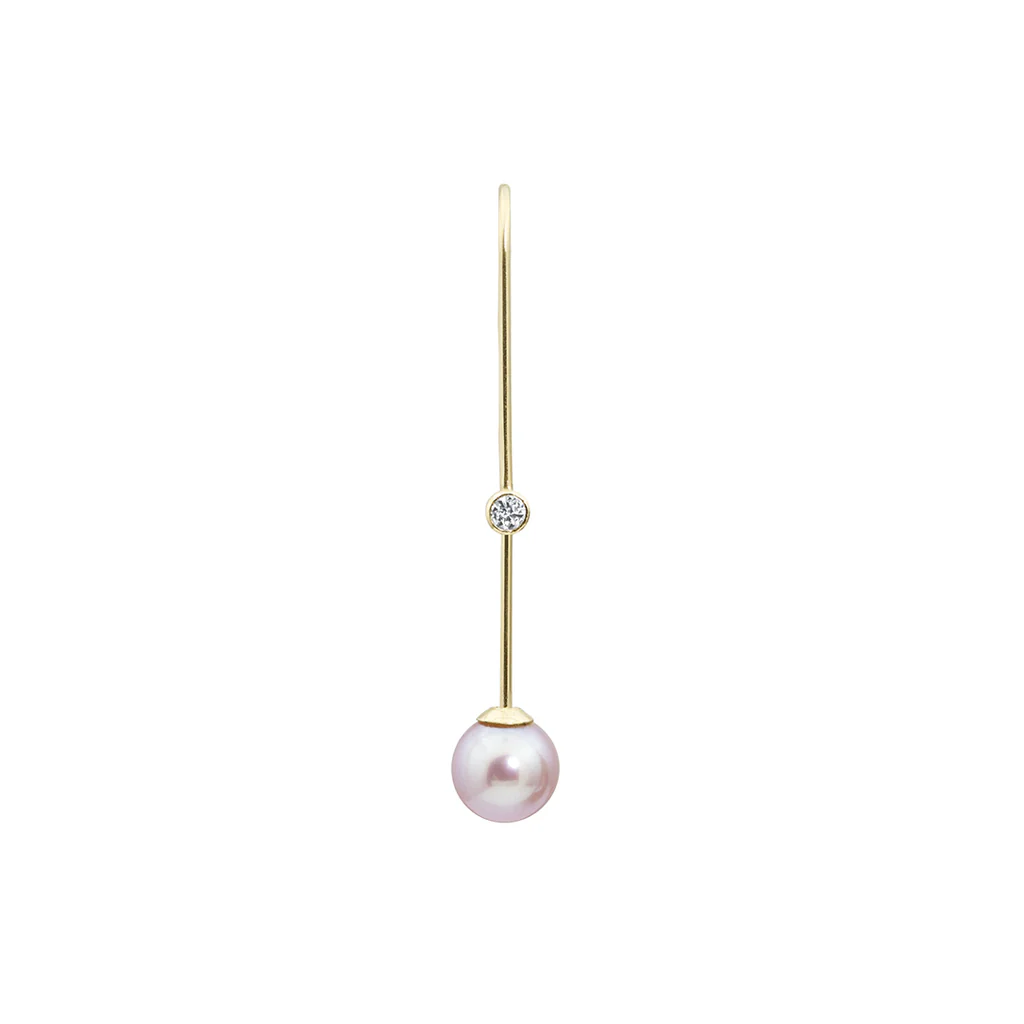 VERITTI PEARL HOOK EARRING