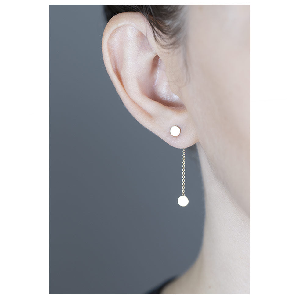 CHAINED DISC EARRINGS