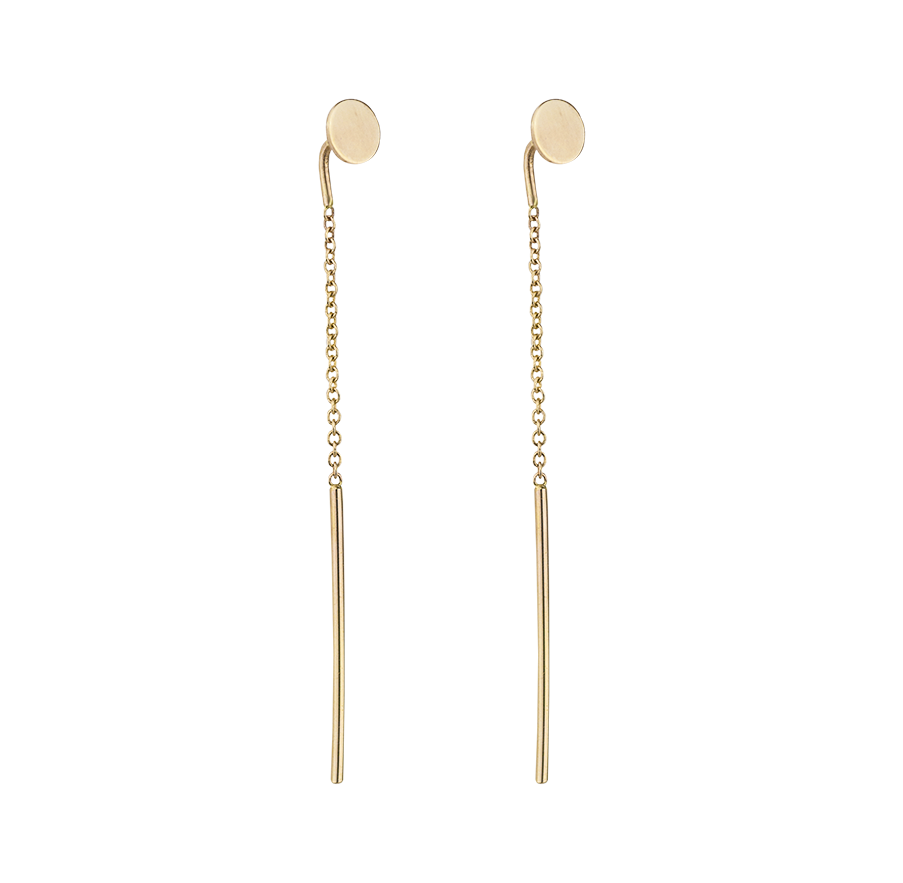 DISC THREADER EARRINGS