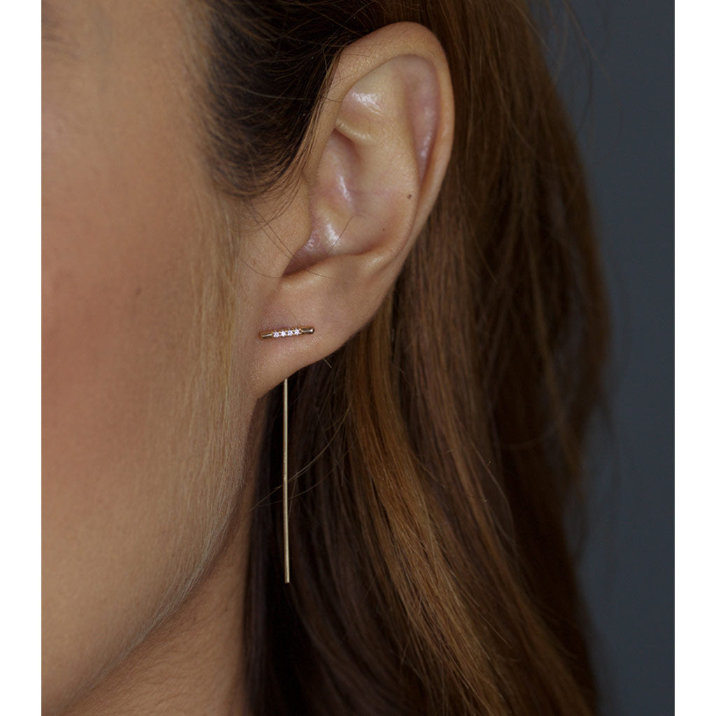 PAVÉ LINEA THREADER, WHITE DIAMOND