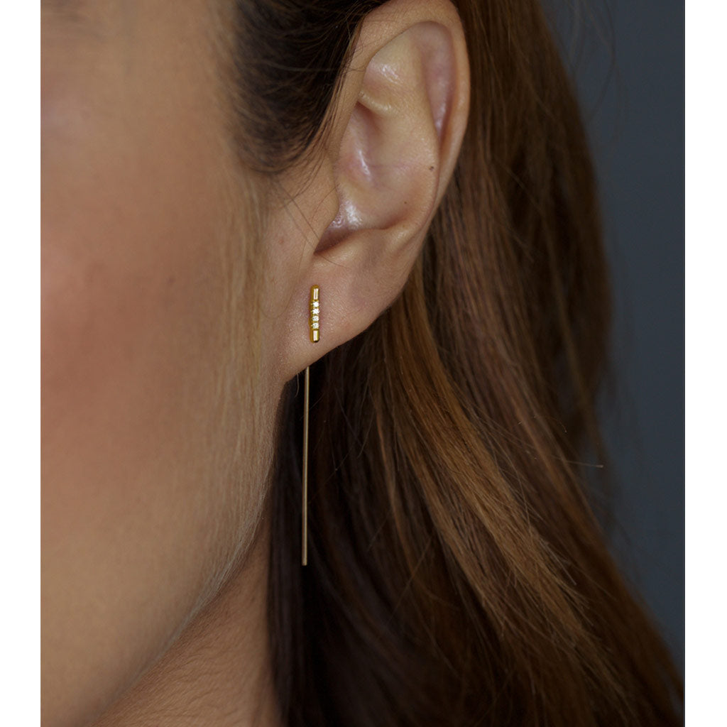 PAVÉ LINEA THREADER, WHITE DIAMOND