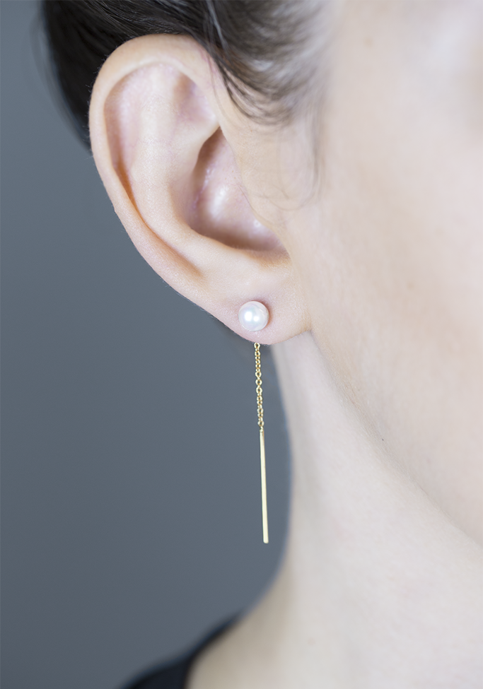 PEARL THREADER EARRINGS
